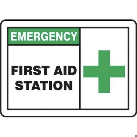 Accuform EMERGENCY SAFETY SIGN FIRST AID MFSD924XP MFSD924XP